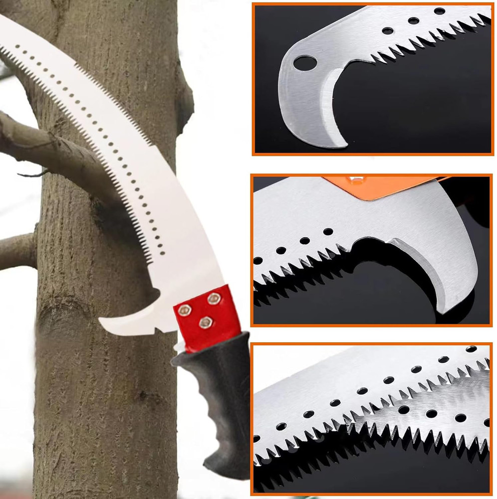Manual Pole Saw 30 FT Extendable Tree Pruner High Branches Trimming for Pruning