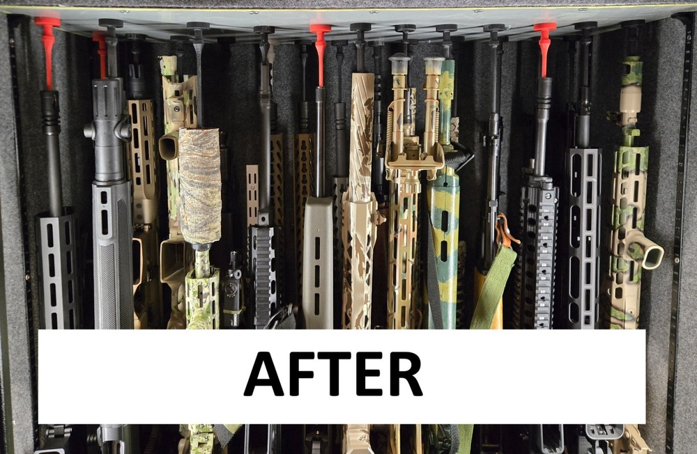 magnetic rifle rods. Transform your gun safe with this space saving solution.