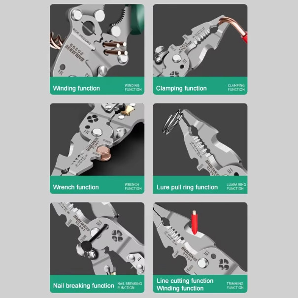 Foldable Wire Strippers Wire Stripping Tool Electrical Pliers For Electrician ❆