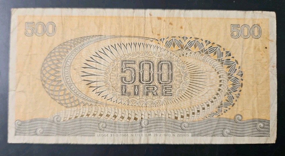 Italy 500 Lire 1966 Banknote