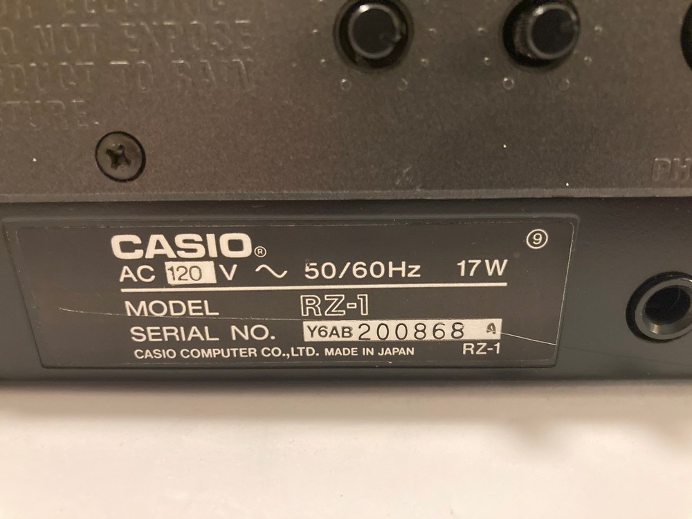 Casio RZ-1 Drum Machine Digital Sampling Rhythm Composer