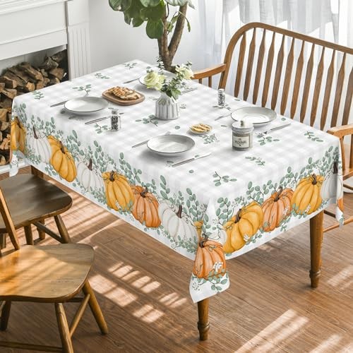 Fall Tablecloth 60x84 Inch Rectangular, 60" x 84" (Rectangular) Orange