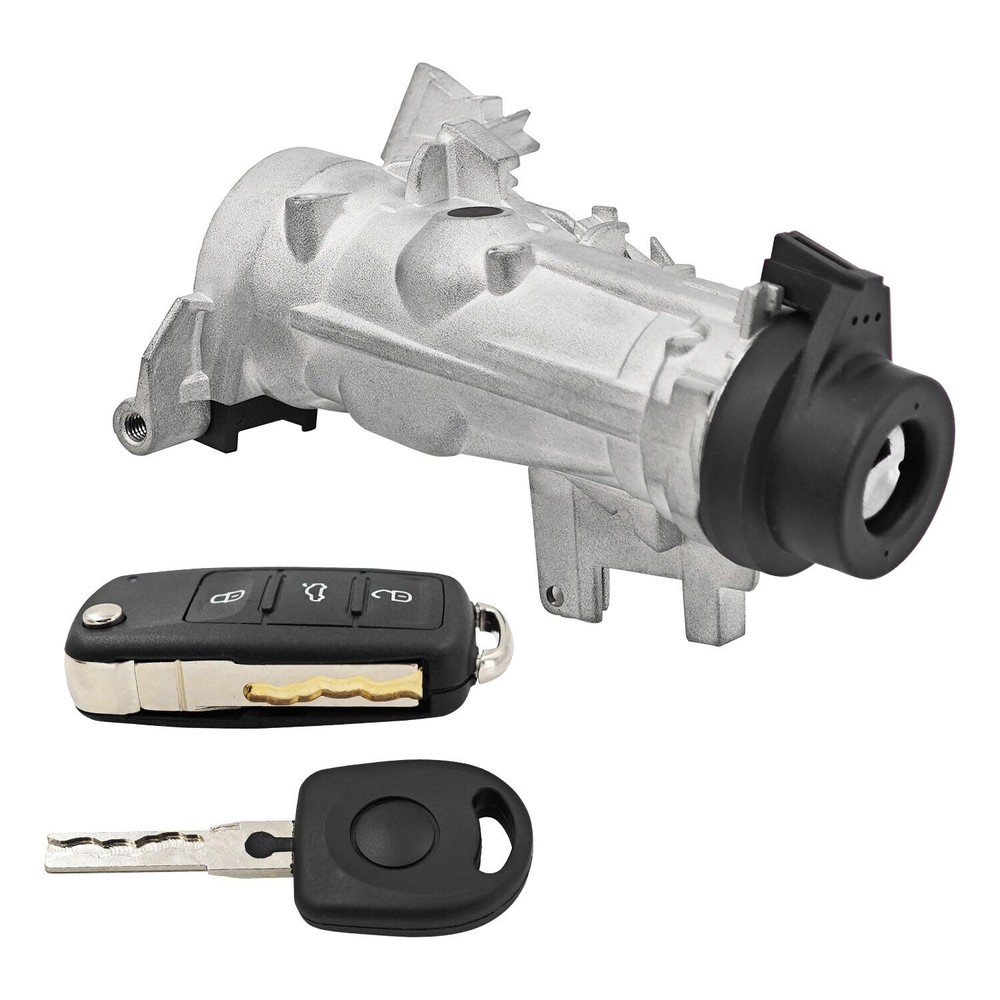 Ignition Switch Lock Assembly W/remote Control Key Shell For Vw Jetta 2006-2018