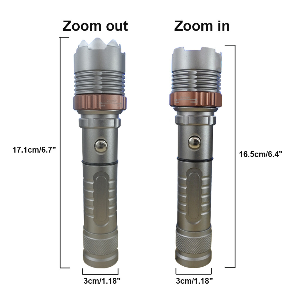 Rechargeable 950,000 Lumens Tactical LED Flashlight - Super Bright Work Light