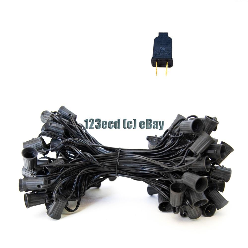 Black C9 100 ft Light String SPT-1 - Christimas Lights