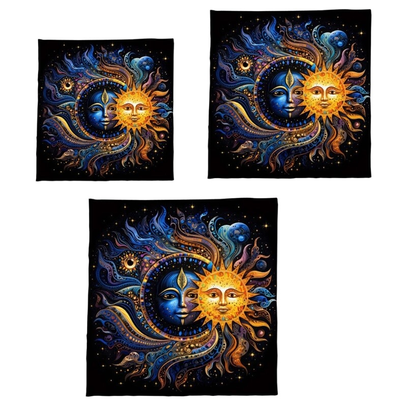 Moon & Sun Astrologys Tarots Tablecloth Altars Cloth Divinations Tablecloth