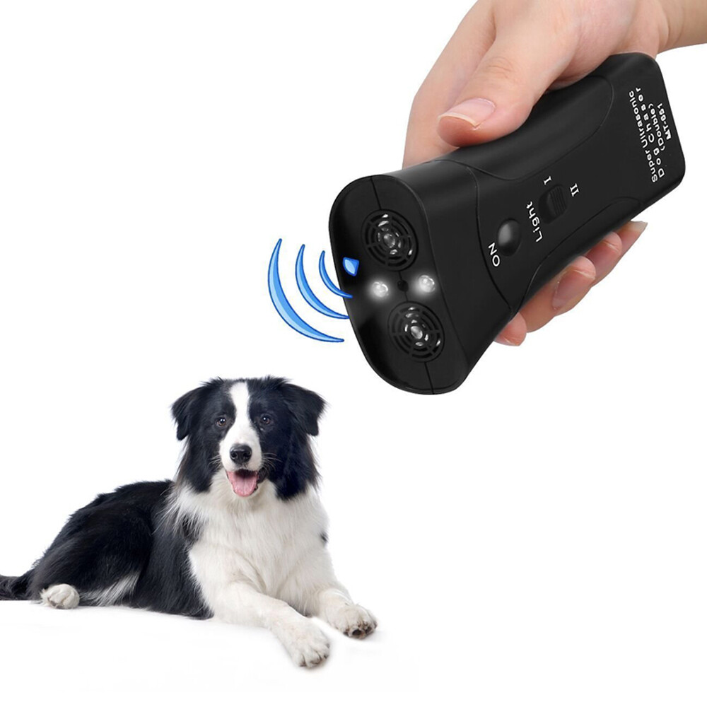 Dog Chaser Anti Barking Trainer LED Flashlight Training Repeller P1Z2