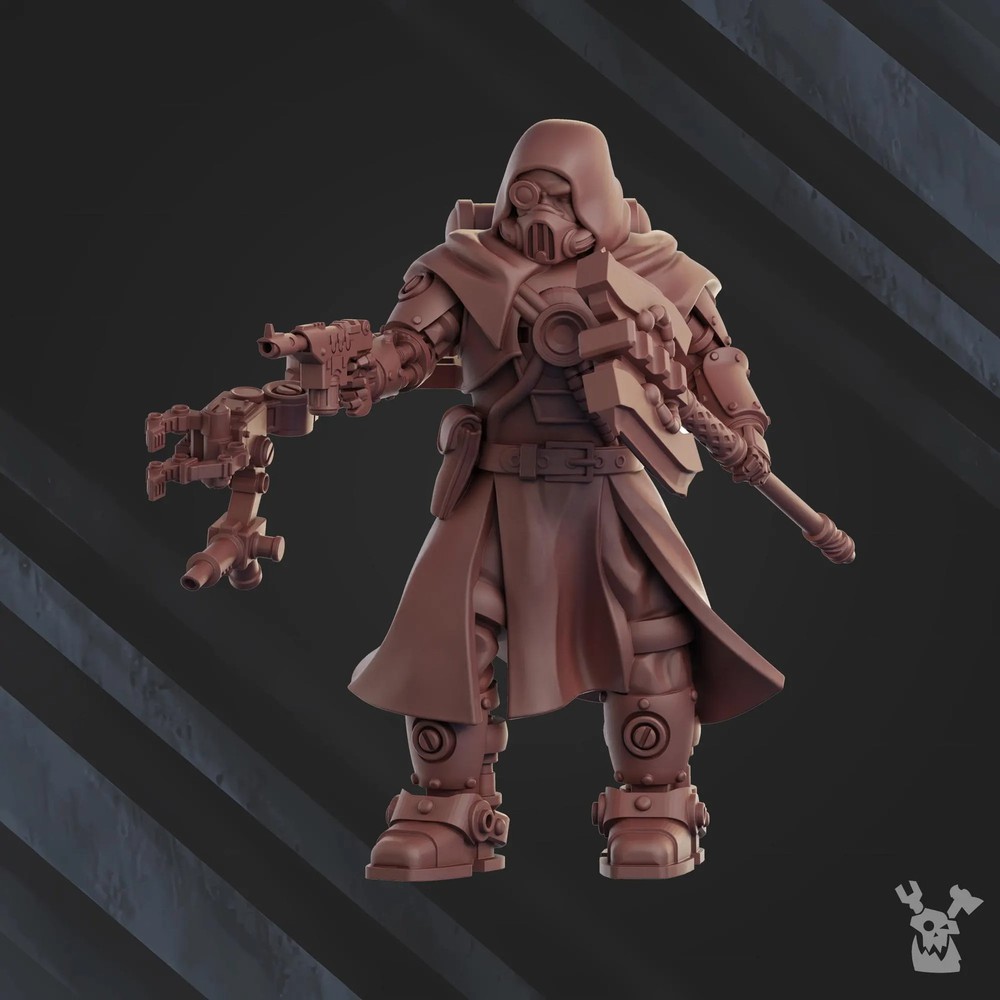 3d Printed Machine Cult Engineer by DakkaDakka Miniatures