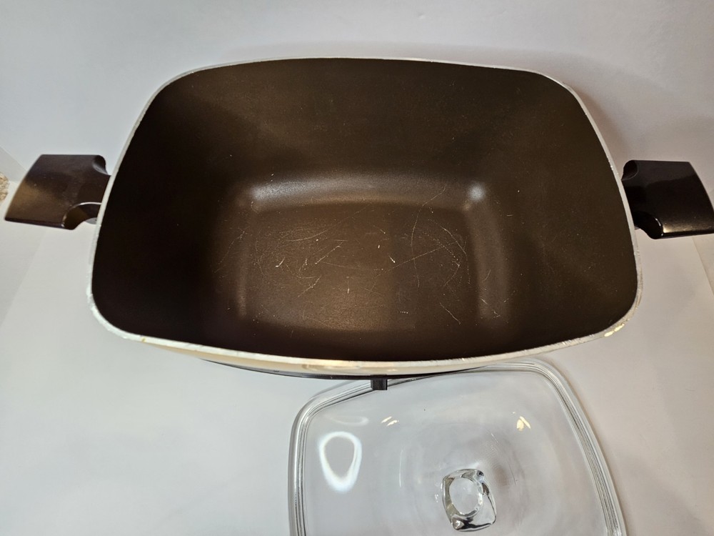 Vintage 70s West Bend Slow Cooker Rectangular Electric Buffet Server USA Tested