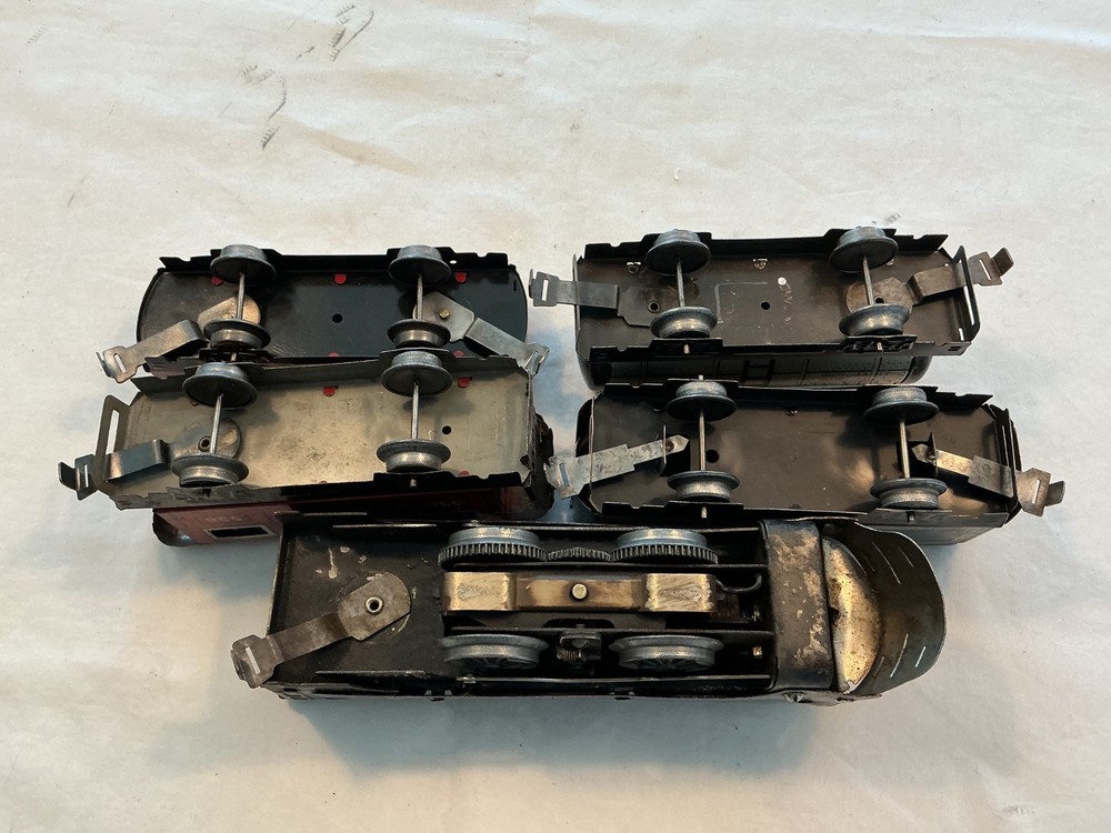 MARX Postwar Steam Engine Set w. Transformer Tracks Freight Car Set 0 scale