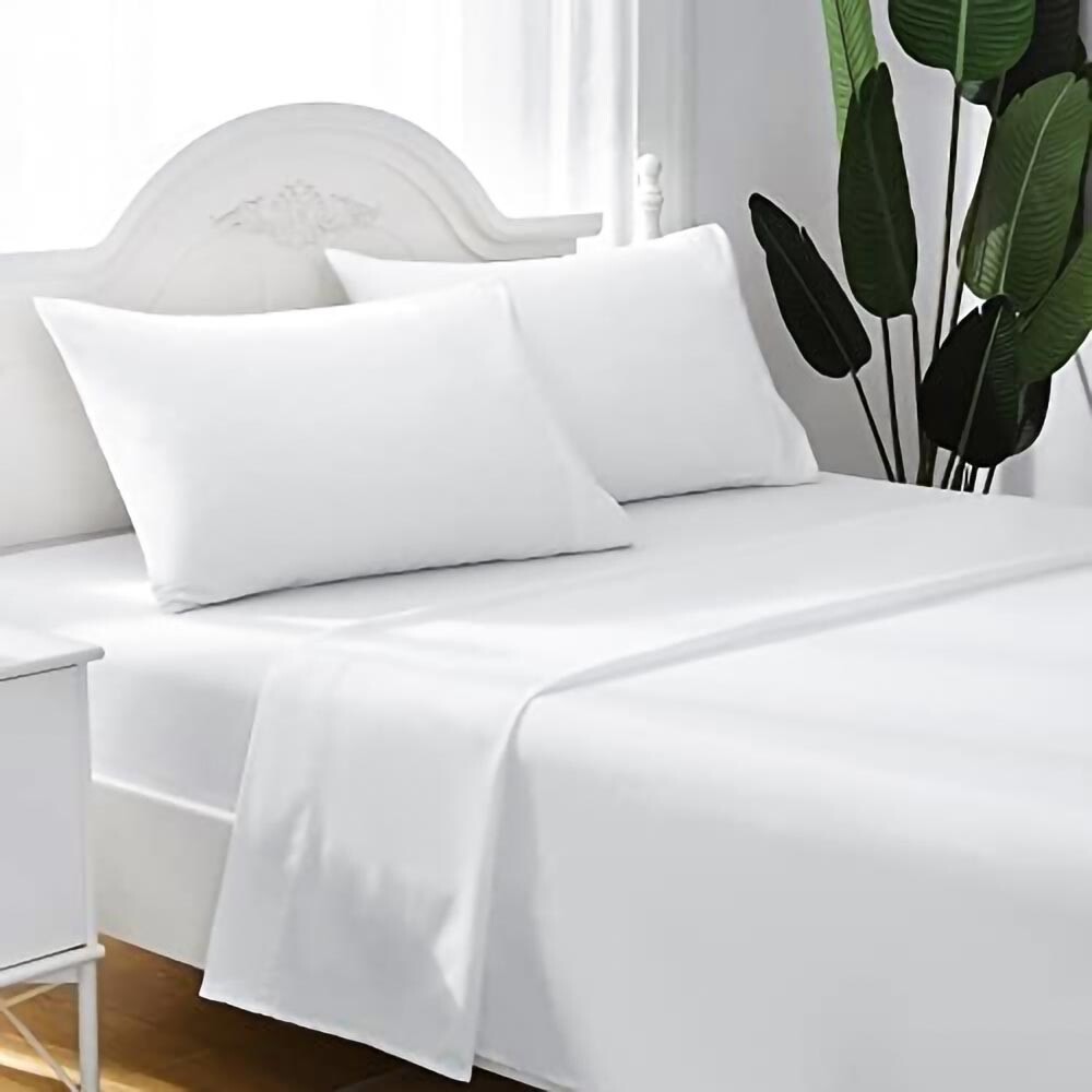Comfortable$SoftTouch 4pcSheetSet White Colour EgyptianCotton AllSize 1000TC