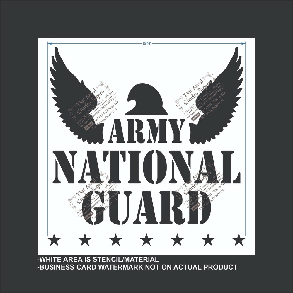 US Army National Guard - Reusable, Flexible Plastic Stencil