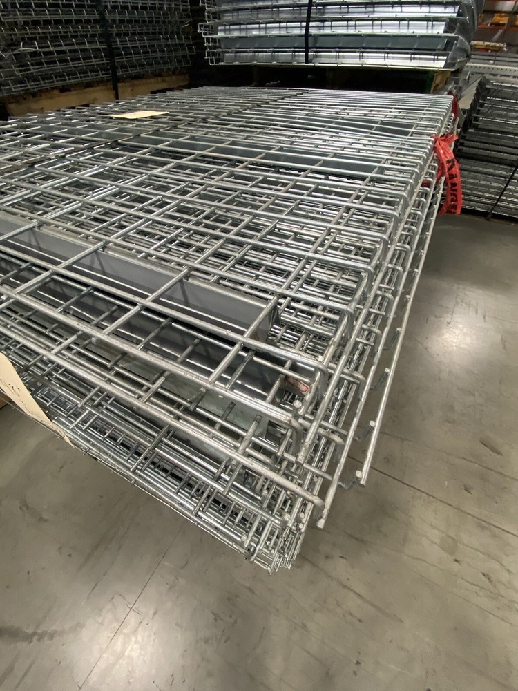 USED Waterfall Wire Mesh Decking Pallet Rack 48"D x 64"W, Pallet Racking.