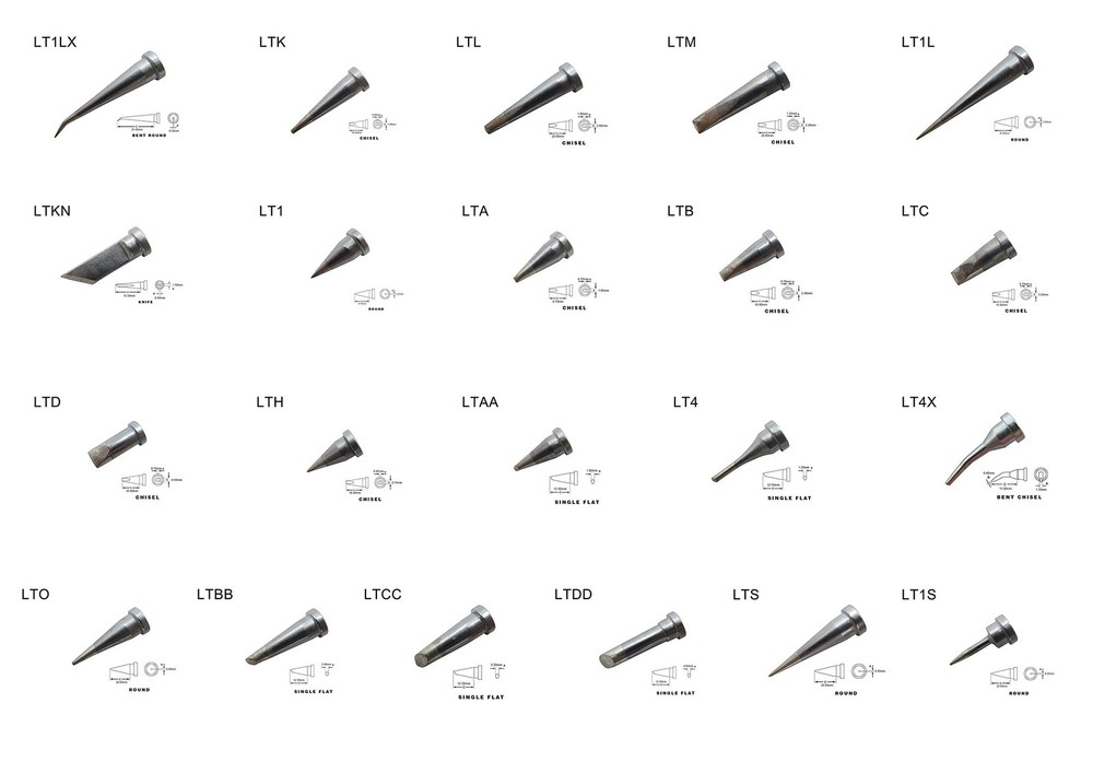 21 PCS Weller LT Replacement Soldering Tips for WP80, WSP80, WSFP8...