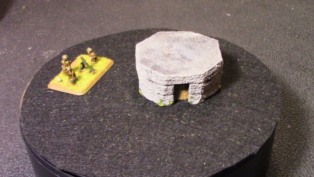 🔥 15mm Painted WW2 Concrete Pillbox (Plaster)