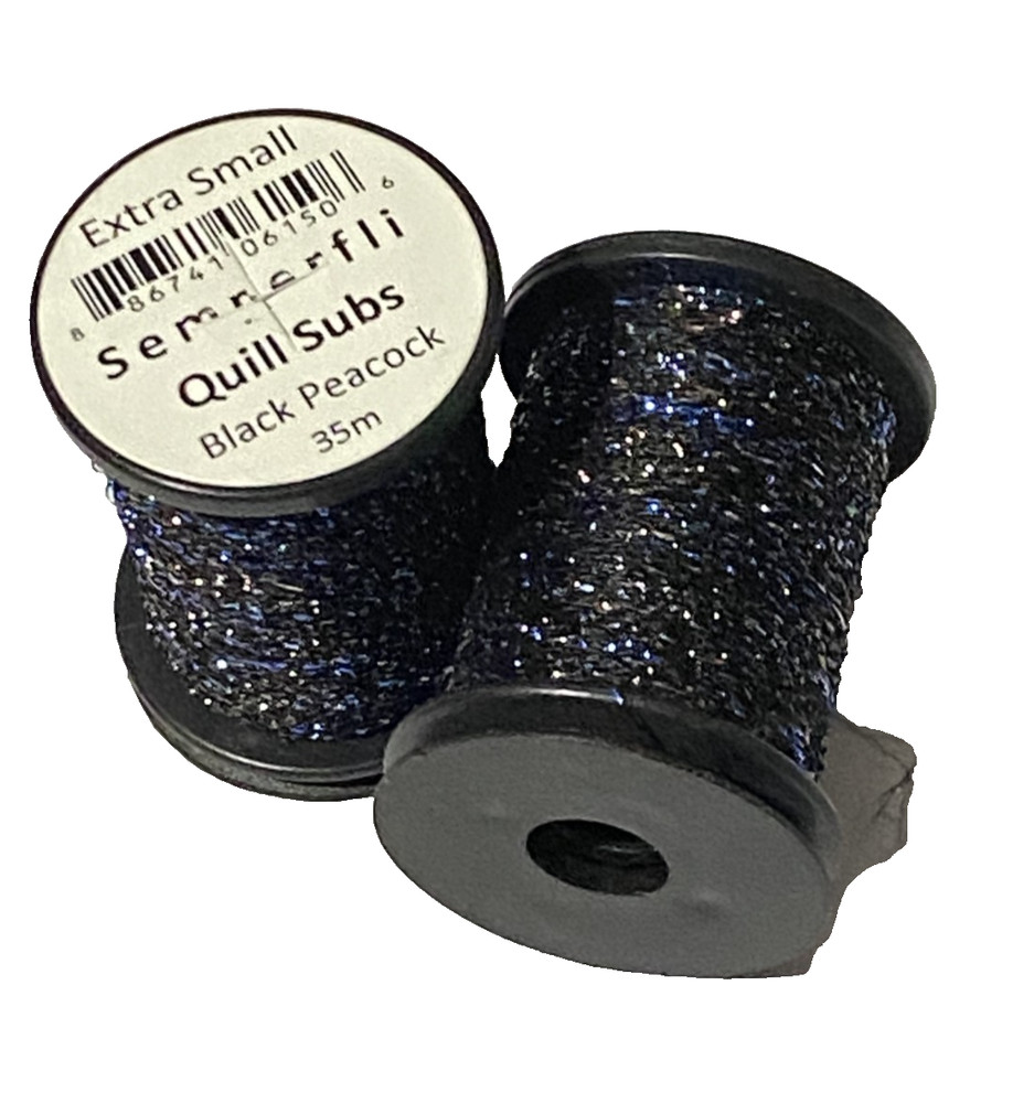 Semperfli Quill Subs Extra Small - Black Peacock