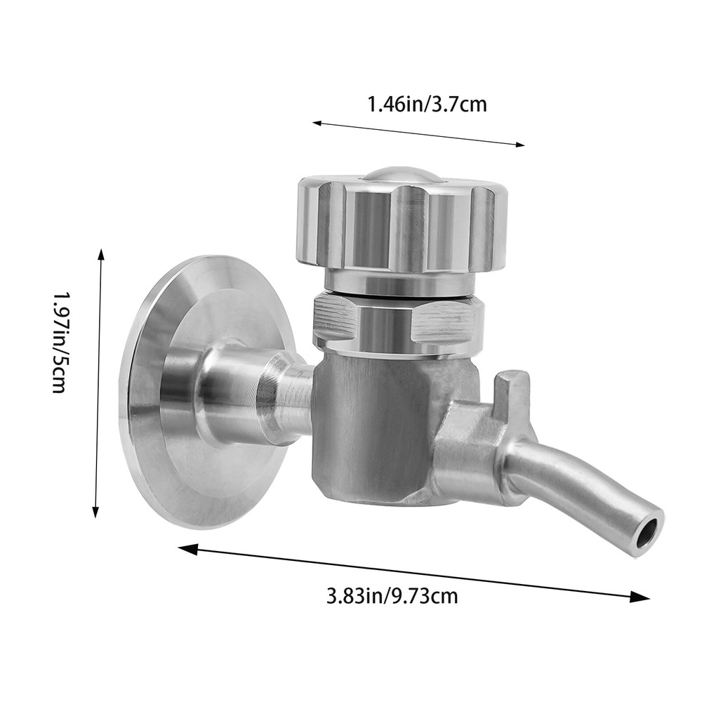 2 PCS 1.5'' SS304 Stainless Sampling Valve Beer Sampling Valve Clamp End