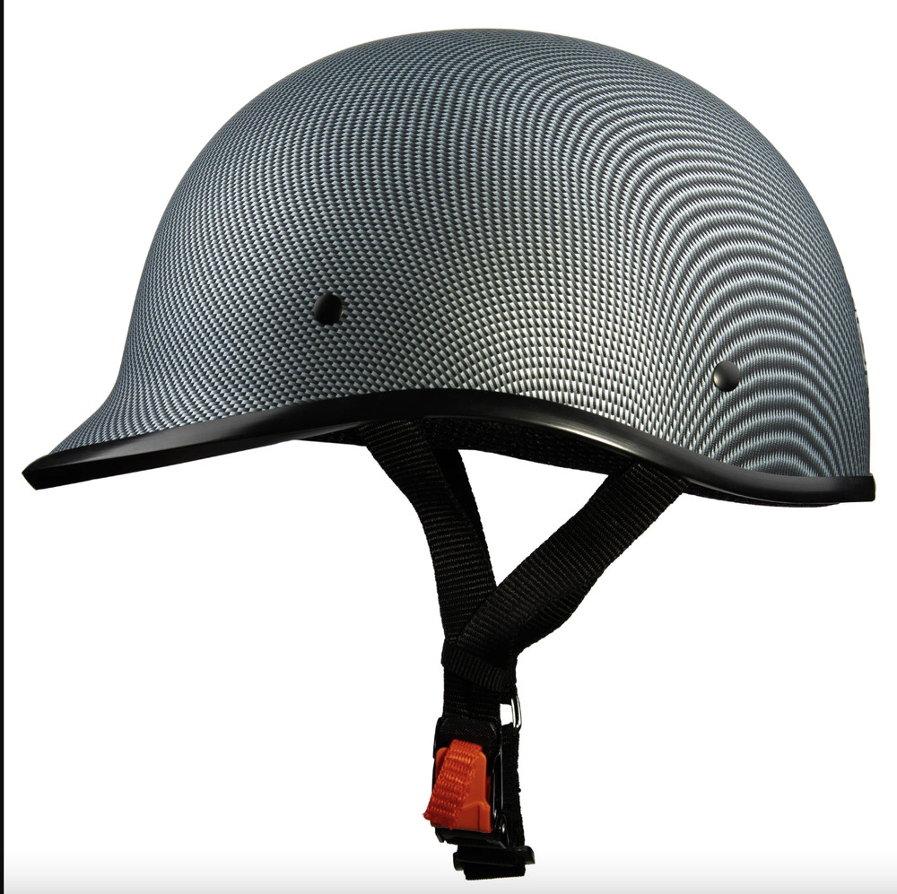 WCL Polo Carbon Motorcycle Half Helmet Small & Light DOT Approved SkullCap