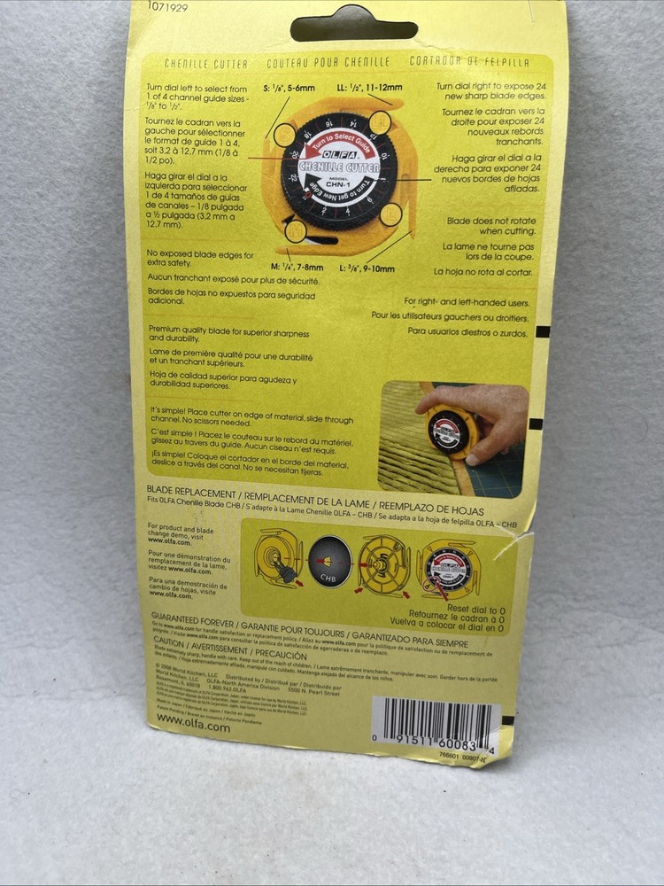 Olfa CHENILLE CUTTER CHN-1 Sealed in Original Packaging