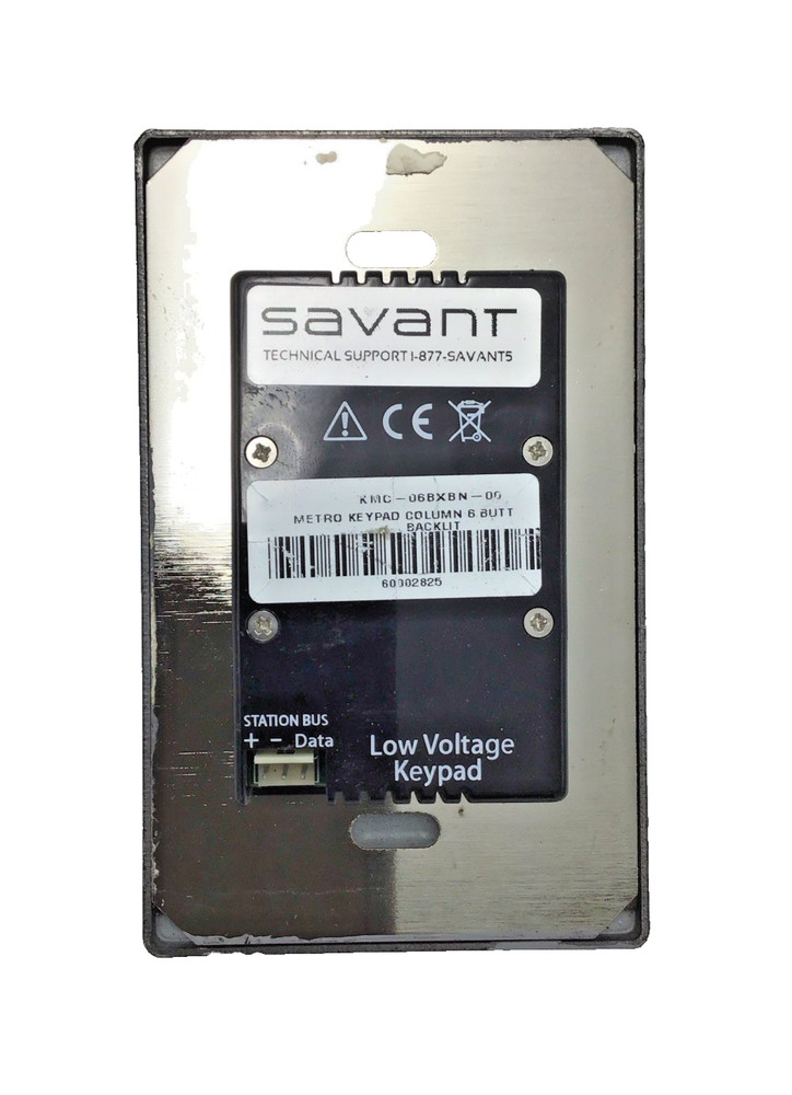 LiteTouch 6-Button Metropolitan Keypad Dimmer (Black) Savant