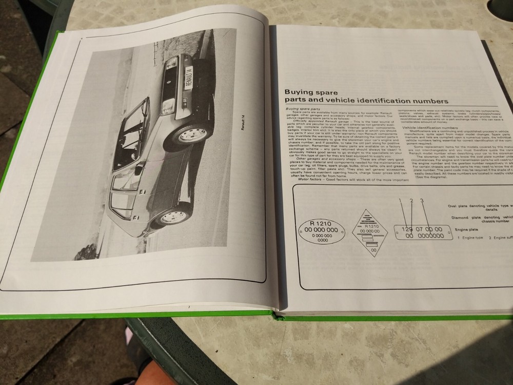 Haynes workshop manual for Renault 14.
