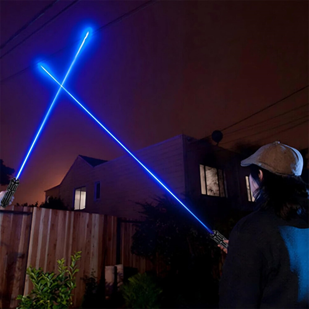 Aluminum Blue Laser Pointer Adjustable Visible Beam Dot Light 450nm Laser Light