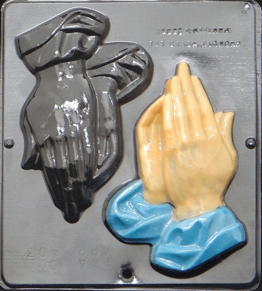 Large Praying Hands Religious Chocolate Candy Mold 403 NEW
