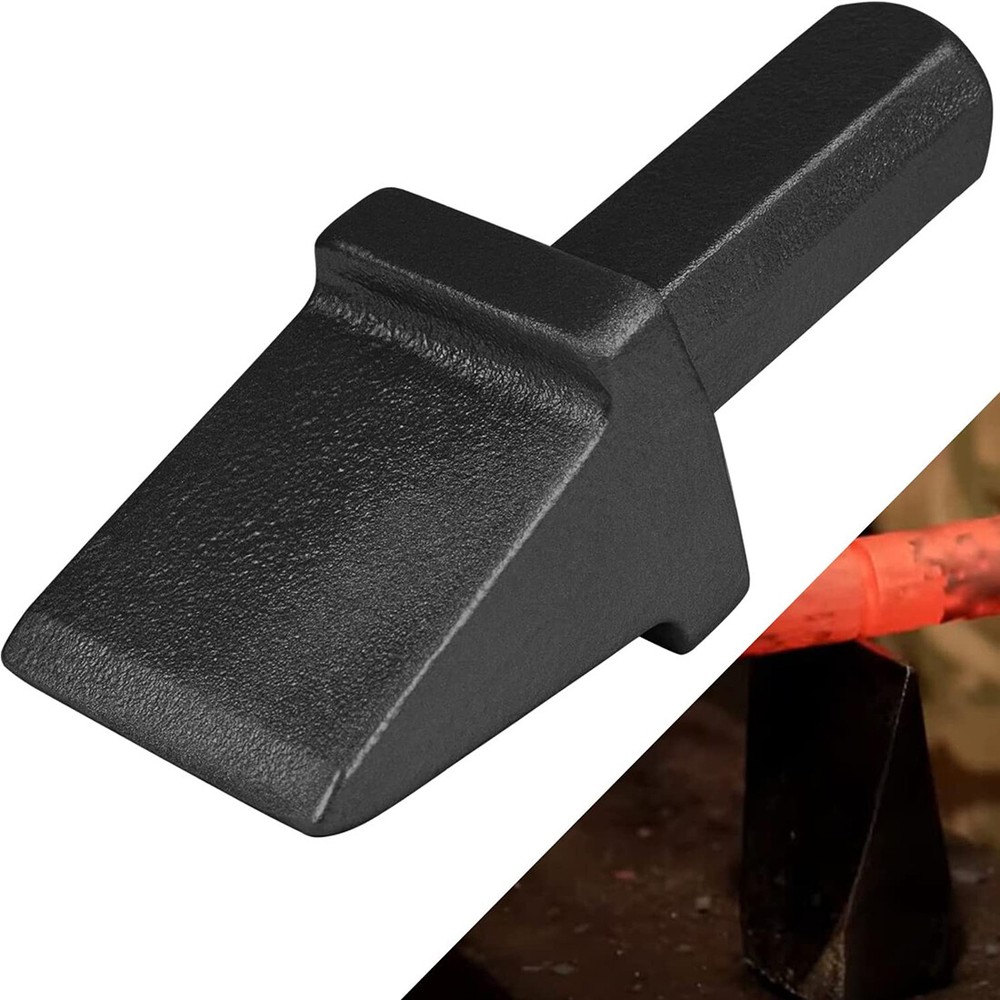 Blacksmith Anvil Hardy Tool 3/4 Inch Shank Cutter Black