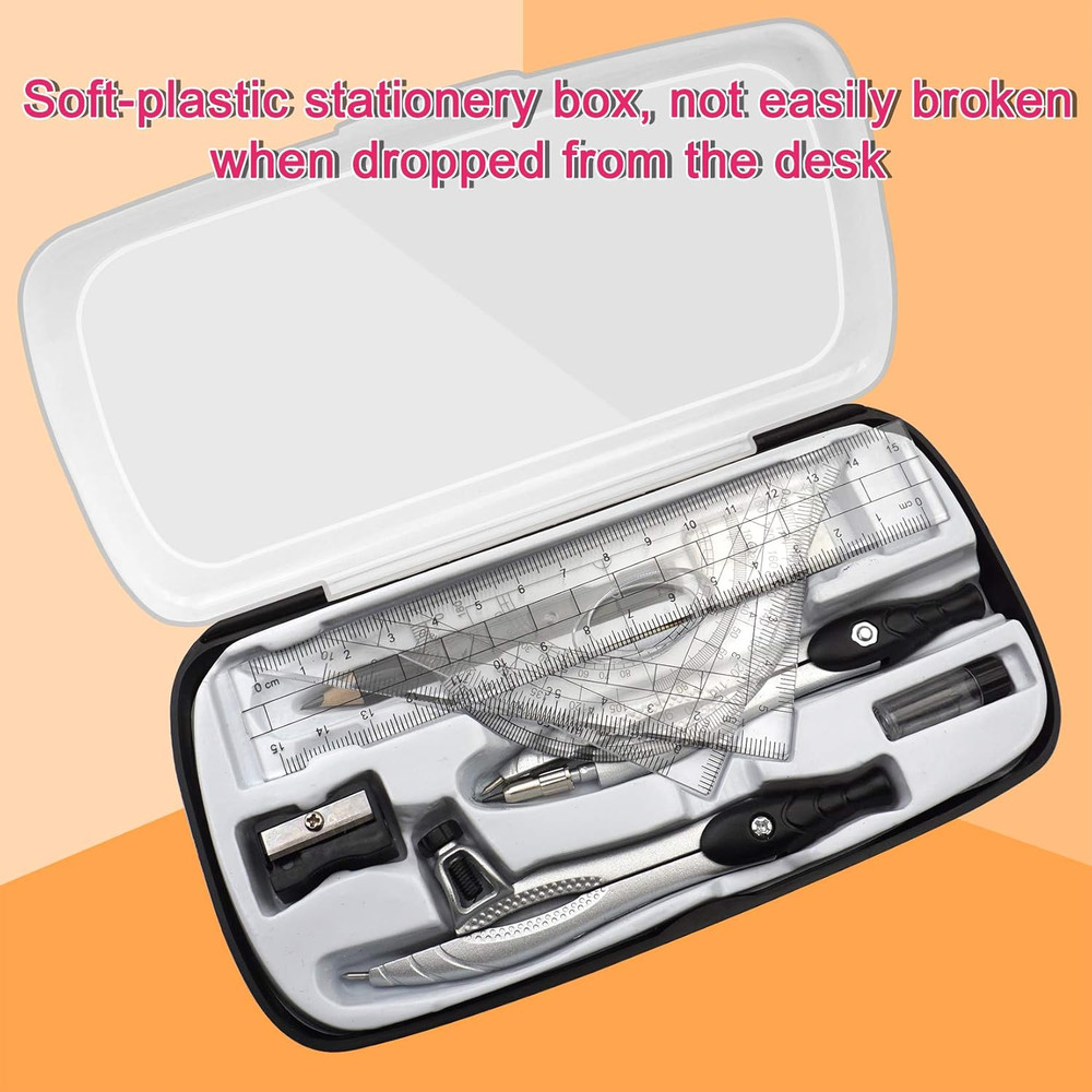 Professional Geometry Compass Set, Starter Compass Set Includes 2 Drafting Compa