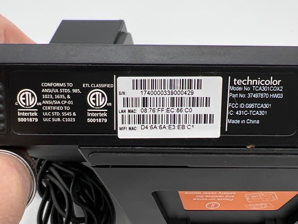 Technicolor TCA301C0X2 Digital Touchscreen Display With Power Adapter