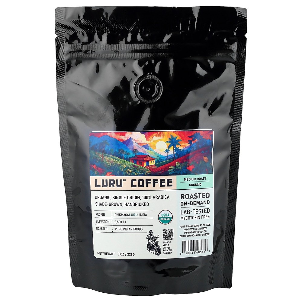 Luru™ Coffee, Ground, Medium Roast, 8 oz (226 g)