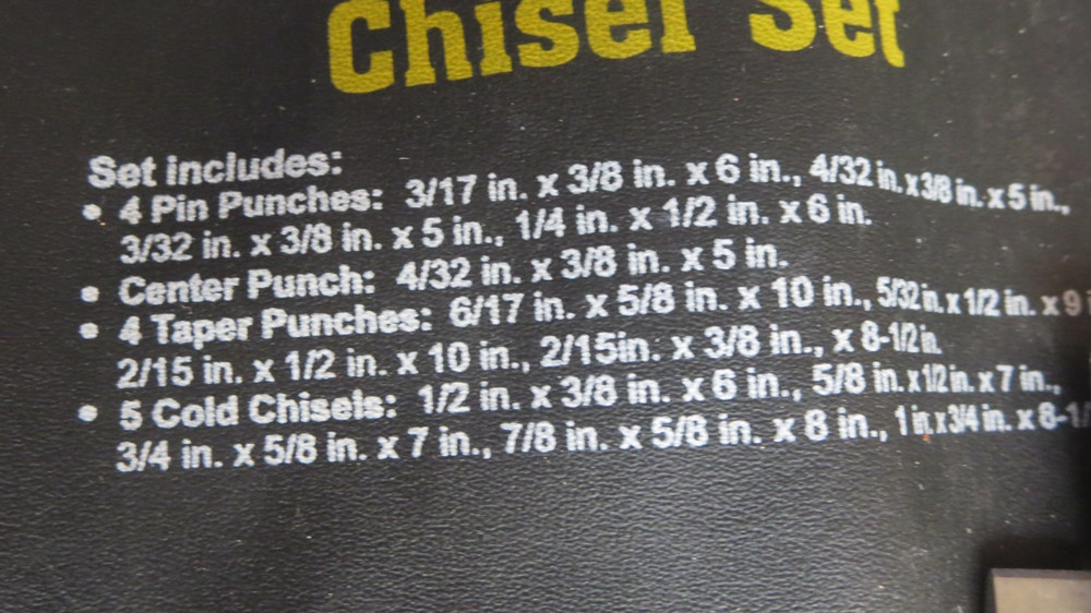 PUNCH & CHISEL SE 13 pieces [ 1 missing from set. ] All useful sizes.