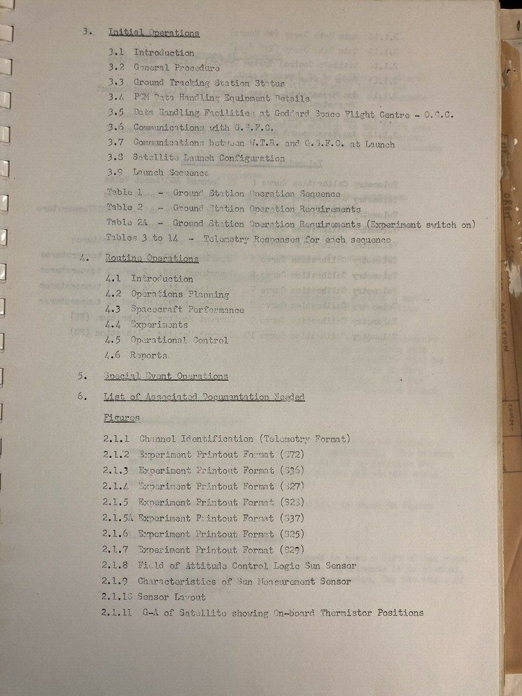 ESRO II SATELLITE POST LAUNCH OPERATIONS MANUAL, HAWKER SIDDELEY SPACE DIVISION