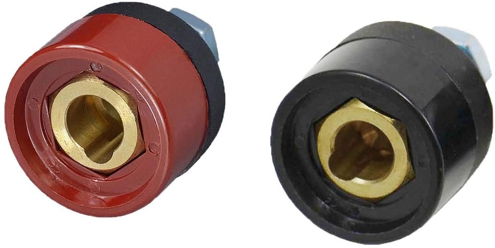 TIG Welding Cable Panel Socket DKZ35-50 315Amp Quick Fitting Dinse Black Red 4pk