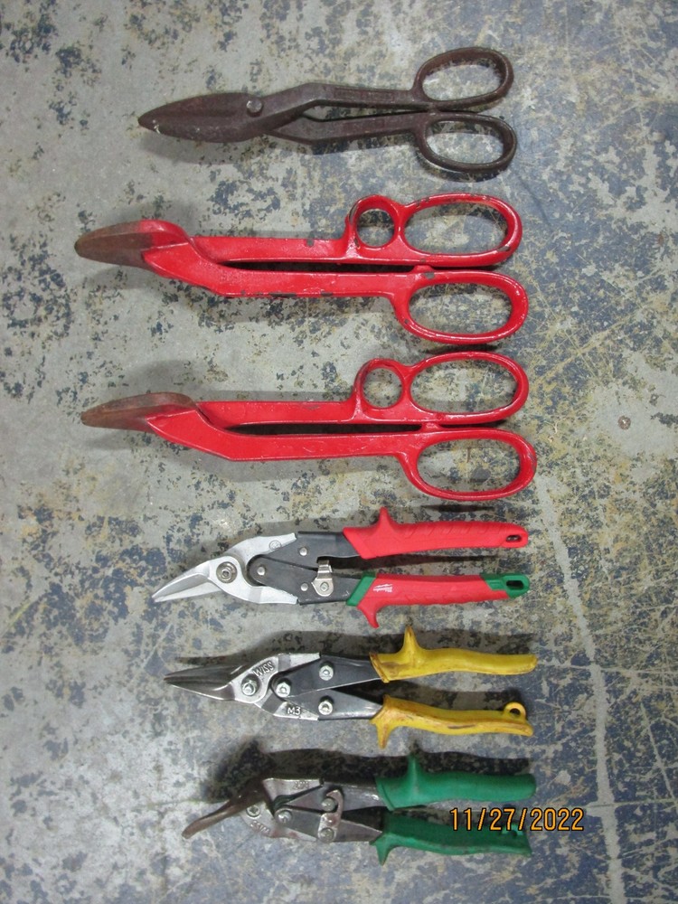 Lot of Wiss Type Cutting Tools Tin Snips