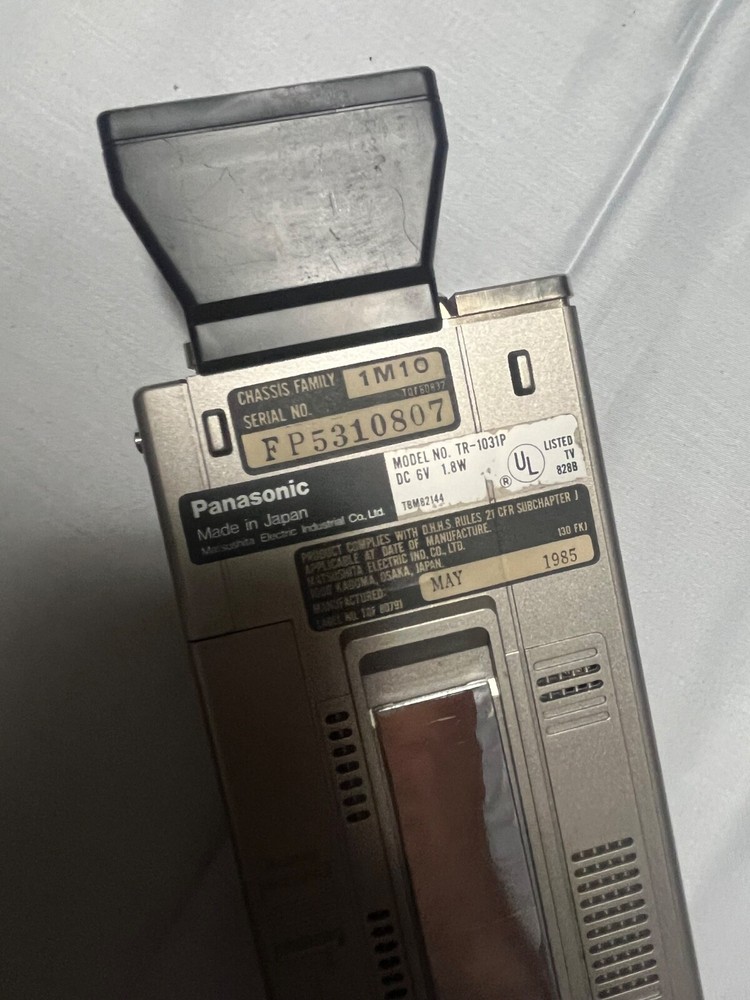 UNTESTED Panasonic Travelvision TR-1031P
