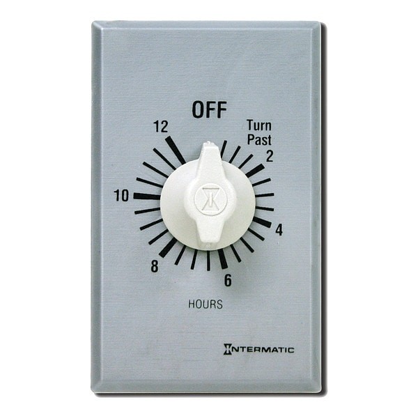 Spring Wound Timer 12 Hour Mechanical Wall Timer SPDT Silver Dial Switch