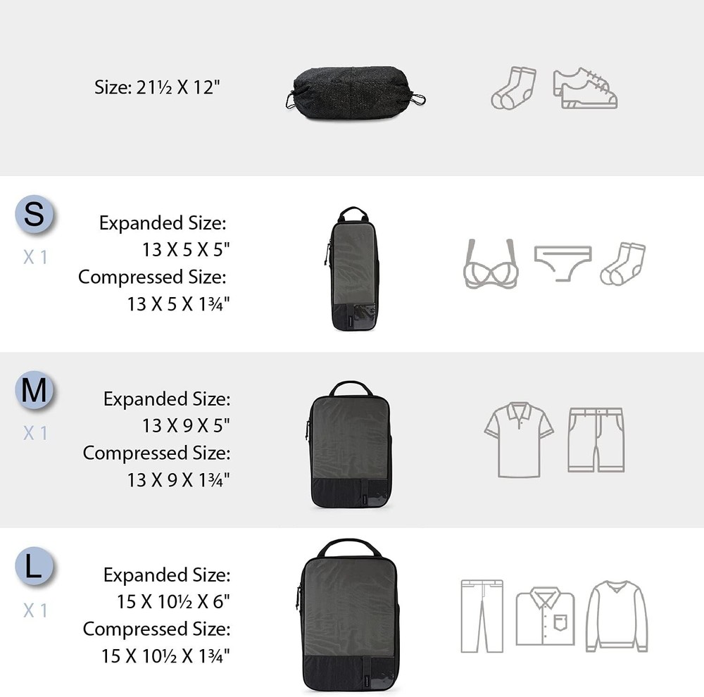 2 Set Compression Packing Cubes - Lightweight Travel Essentials for All Types