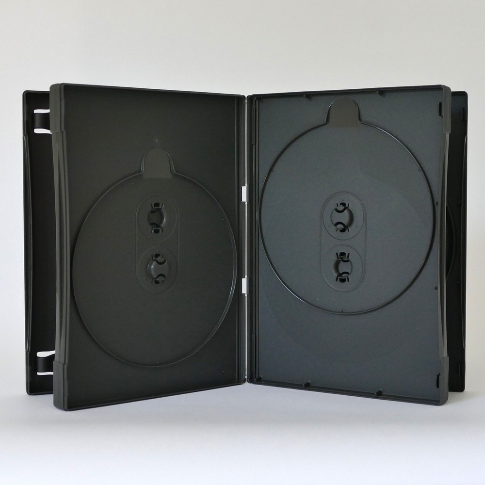 1 Black Multi Five 5 Discs DVD Case CD PC Media Storage 38mm New