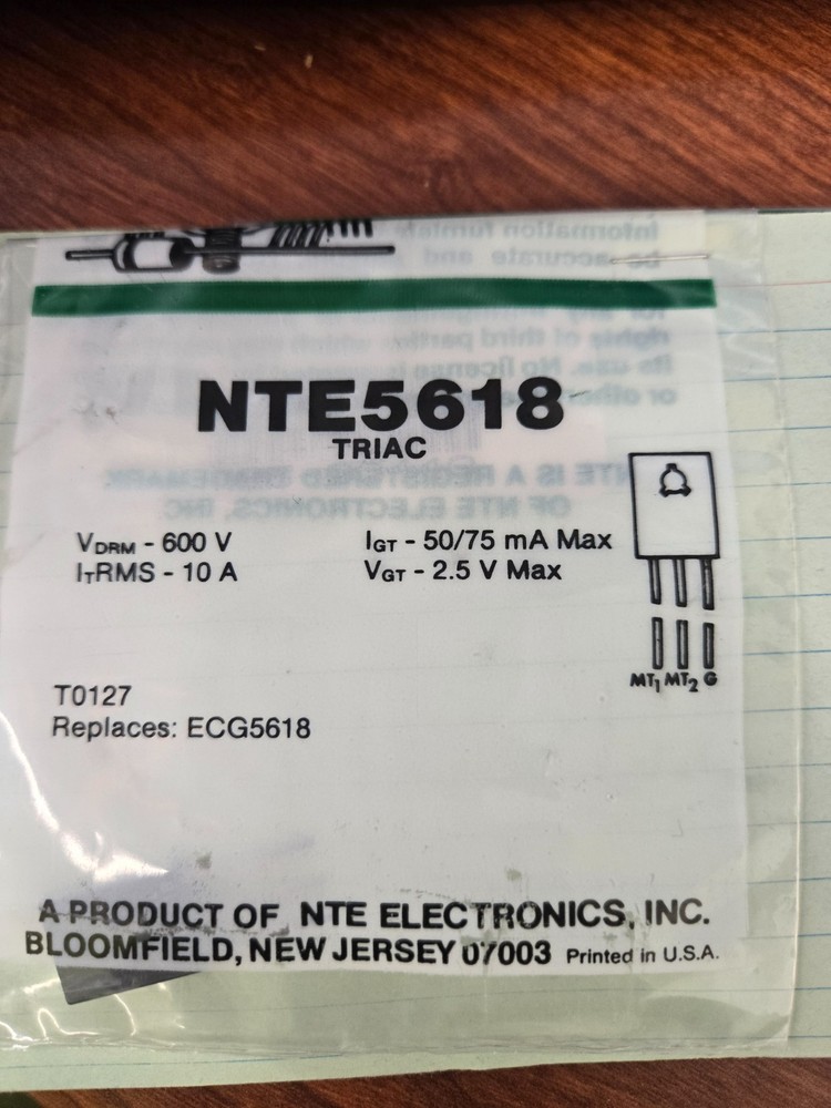 NTE5618 TRIAC