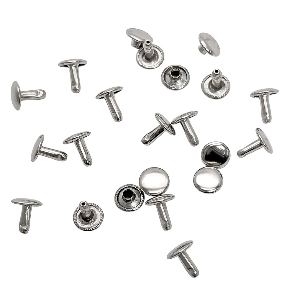 Realeather(R) Crafts Medium Rivets 100/Pkg-Nickel