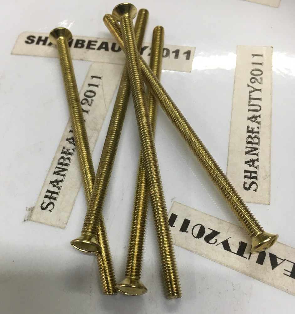 # M3.5 BRASS SCREWS ELECTRICAL LIGHT SWITCH PLUG SOCKET 75mm X 5