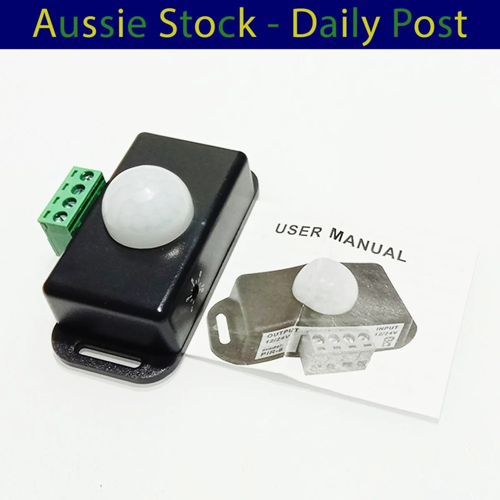 DC 12V 24V 6A Adjustable PIR Motion Sensor Switch Automatic Light Control Switch