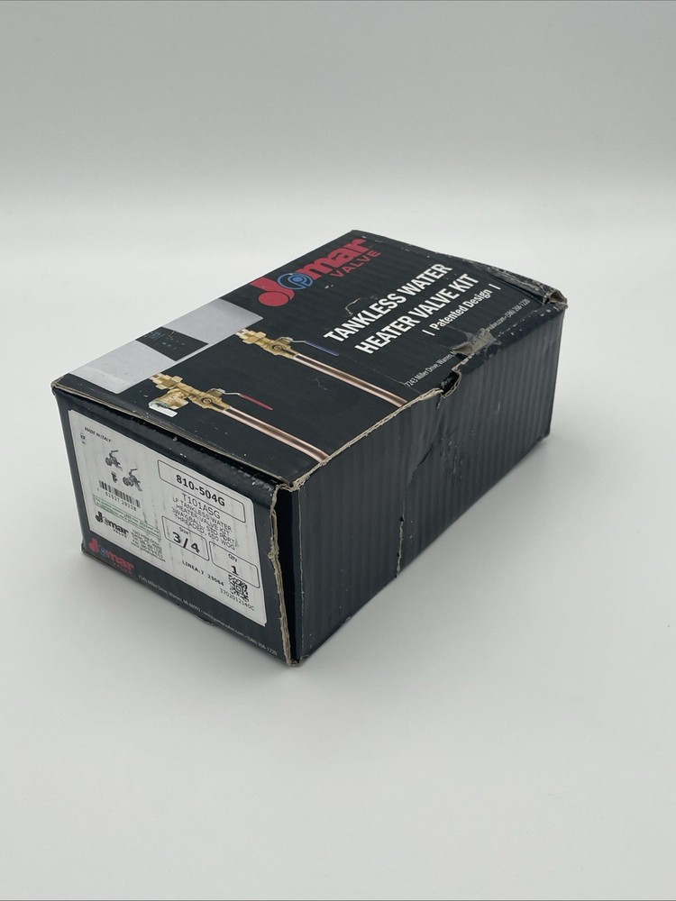 Jomar 3/4" Lead Free Tankless Water Heater Valve Kit 810-504G