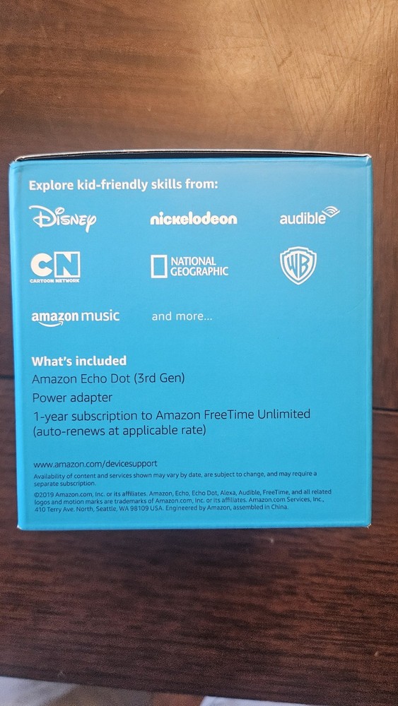 Amazon Echo Dot Kids Edition with Alexa Voice Control - Blue
