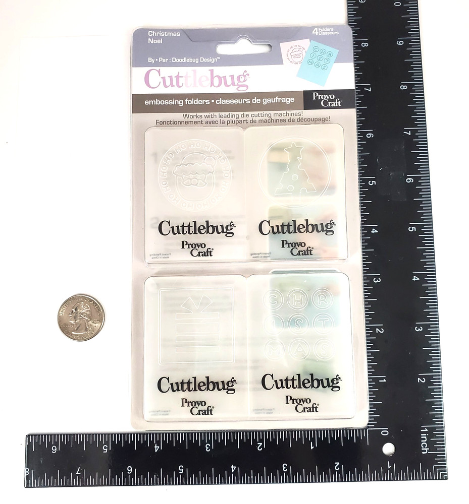 2006 Cuttlebug Embossing Folder-Provocraft-Christmas Noel 4pc