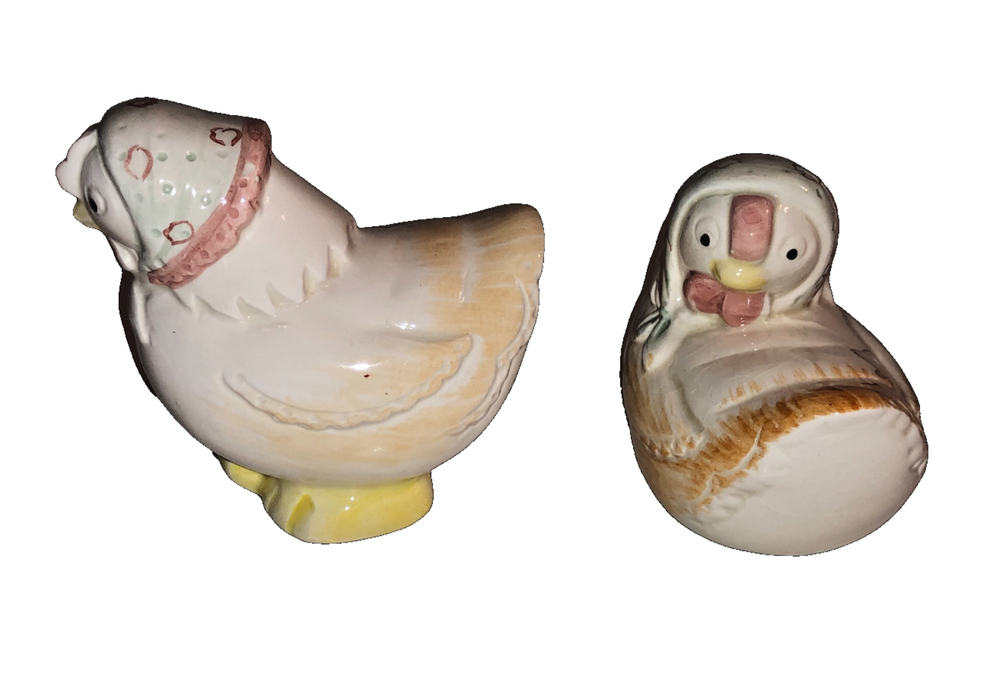 Ceramic Chick Salt and Pepper Shakers