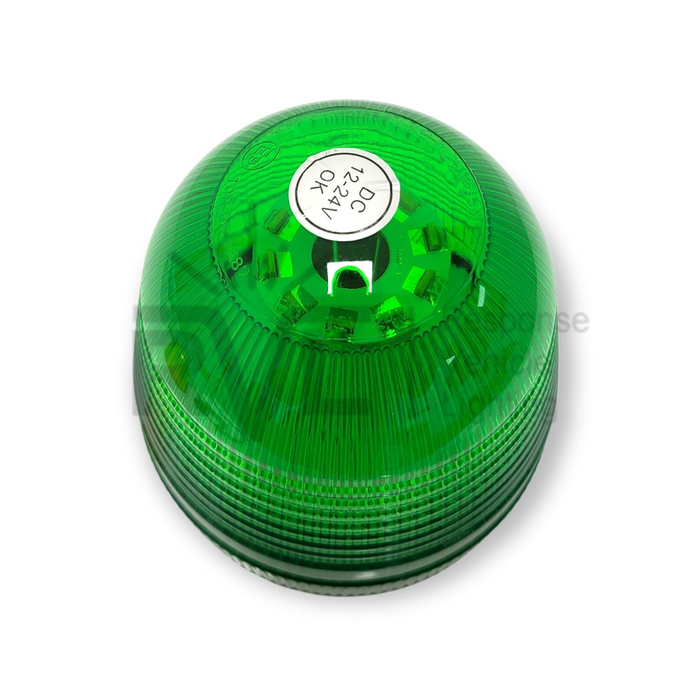 Flashing Green LED Beacon Flexible DIN Pole Mount Digger Seatbelt Warning Light