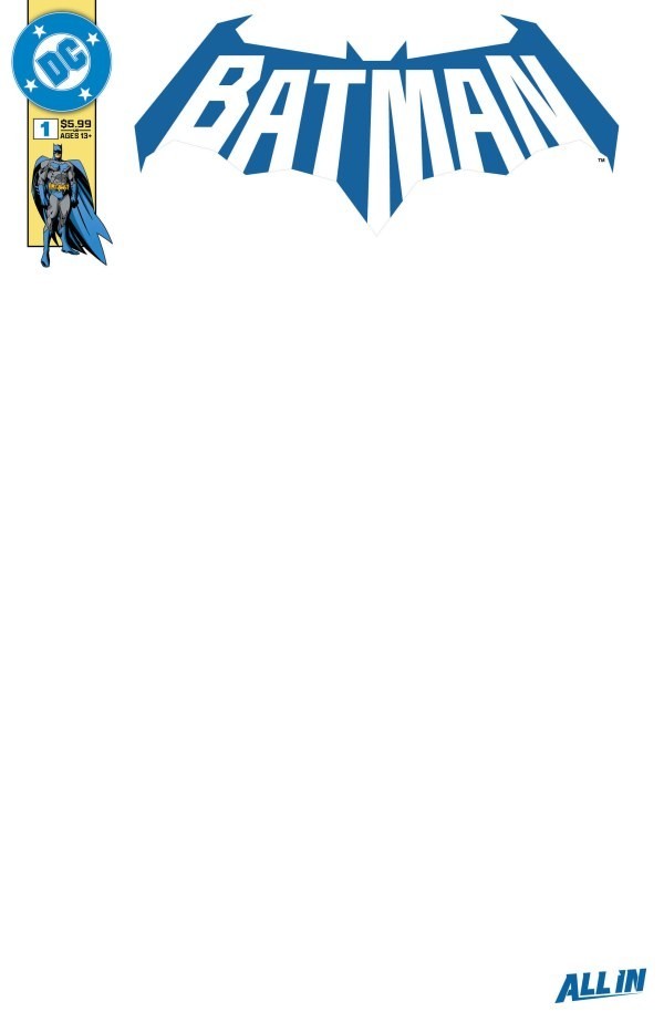 Batman #1 Blank Variant Cover K