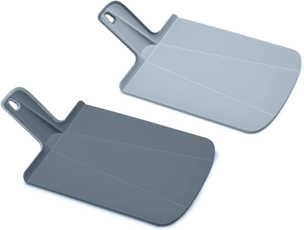 Chop2Pot plus Foldable Plastic Cutting Boards, Easy Grip Handle, Non Slip Feet,